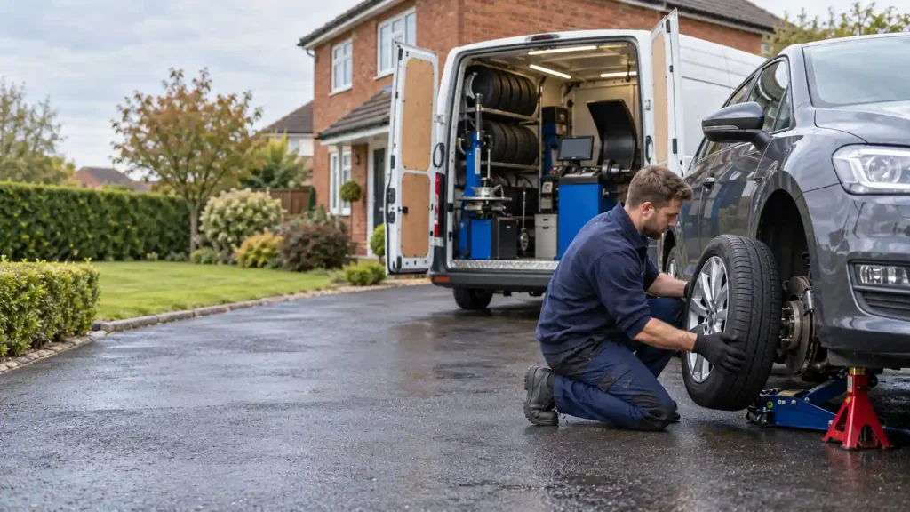 mobile tyre fitting vs garage